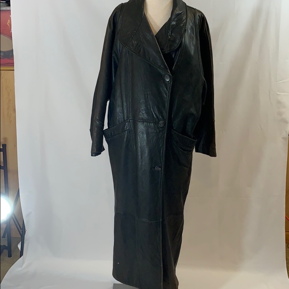 Men’s leather trench-coat chocolate Brown